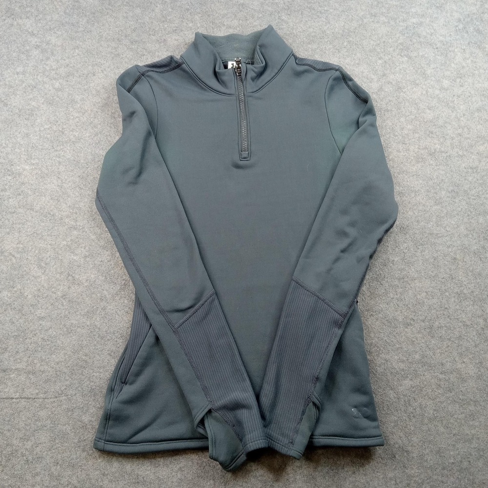 Under Armour Pullover Womens XS‎ Gray Quarter Zip Mock Neck Fleece Lined Top